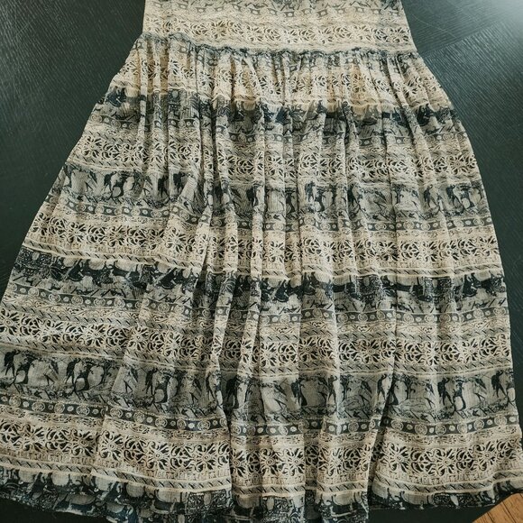 Womens Soft Flowy Sleeveless Halter Maxi Dress Multi Print Sz. S Boho Beach - Picture 2 of 13